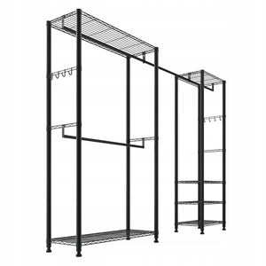 VEVOR CLOTHES RACK 4 RODS 6 SHELVES 363 KG CAPACITY STRONG STEEL