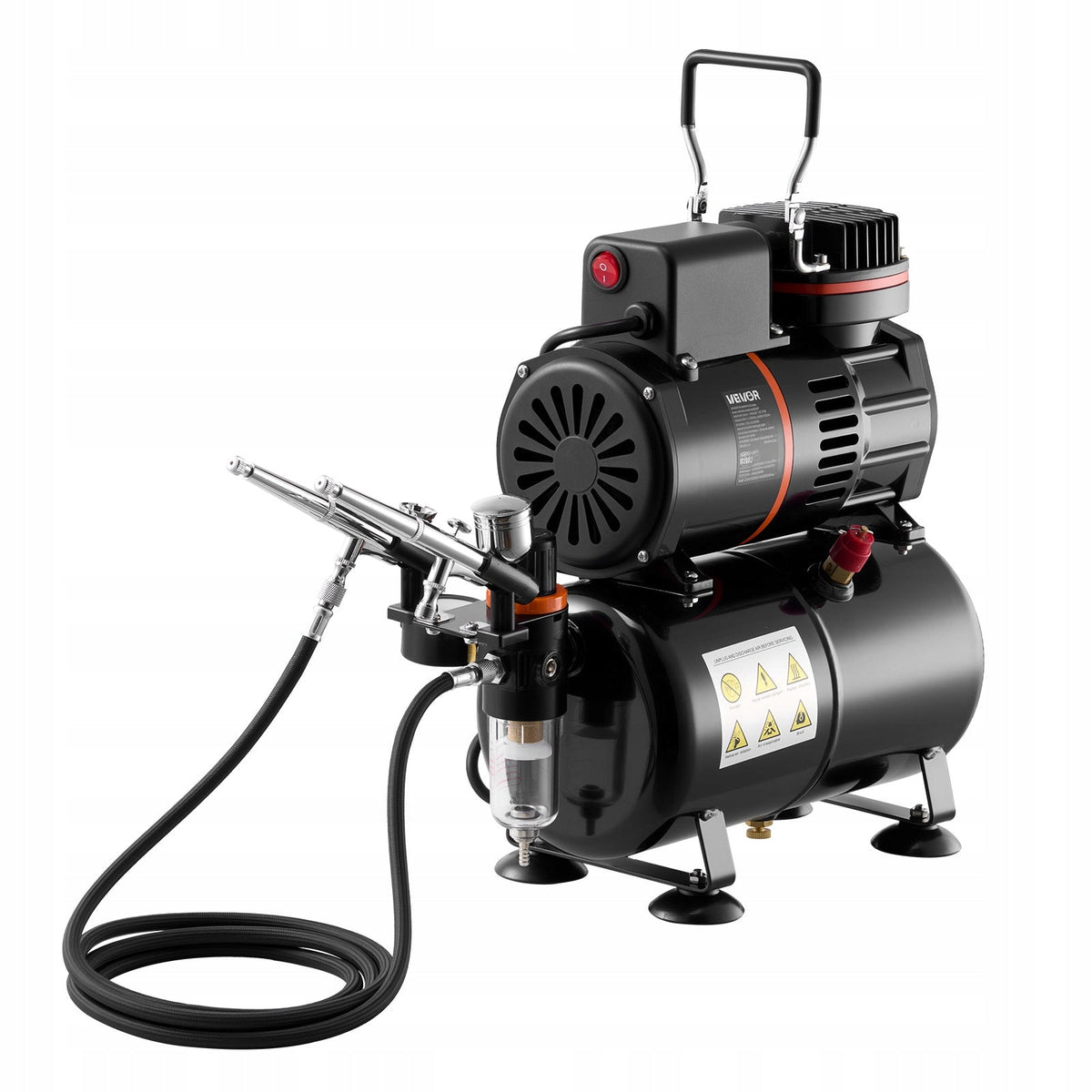 VEVOR 1.6 HP AIRBRUSH KIT COMPLETE 3 GUNS COMPRESSOR PAINT TANK