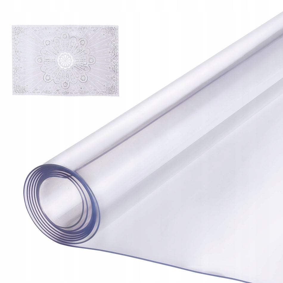 VEVOR PLASTIC TABLECLOTH TABLE PROTECTOR 36X54 INCHES CLEAR 1.5MM