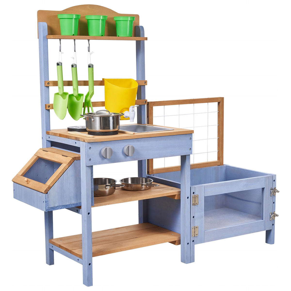 VEVOR WOODEN OUTDOOR PLAY KITCHEN FOR CHILDREN WITH ACCESSORIES