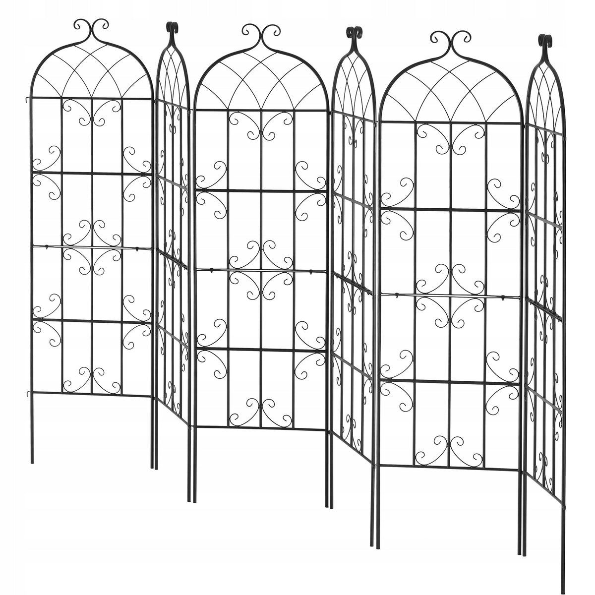 VEVOR 51X180 CM CLIMBING PLANT SUPPORT 6-PACK METAL TRELLIS STURDY