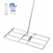 VEVOR LAWN RAKE WITH TELESCOPIC HANDLE 355X762MM STRONG SOLID