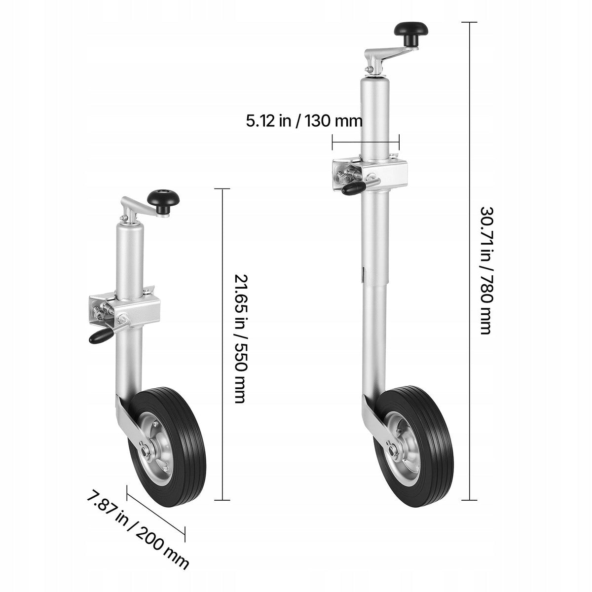 VEVOR SUPPORT WHEEL 150 KG HEIGHT ADJUSTMENT STRONG CONSTRUCTION