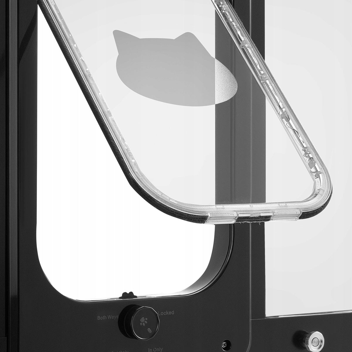 VEVOR CAT FLAP ADJUSTABLE 686-813 MM ALUMINUM BLACK STRONG