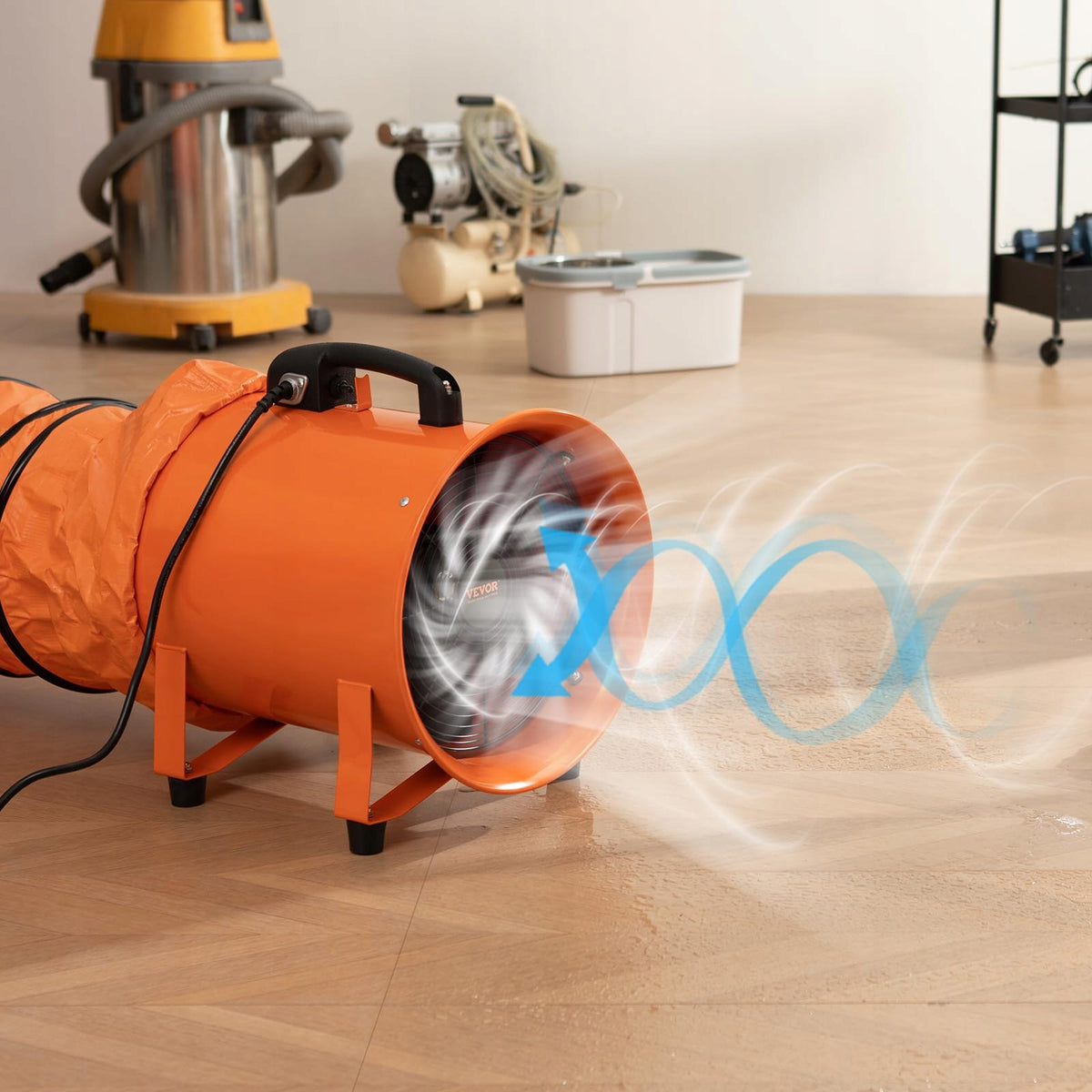 VEVOR 145W CONSTRUCTION FAN INDUSTRIAL BLOWER 1020CFM 5M HOSE