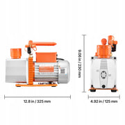 VEVOR 7 CFM 198 L MIN TWO-STAGE VACUUM PUMP WITH GAUGE AND KIT