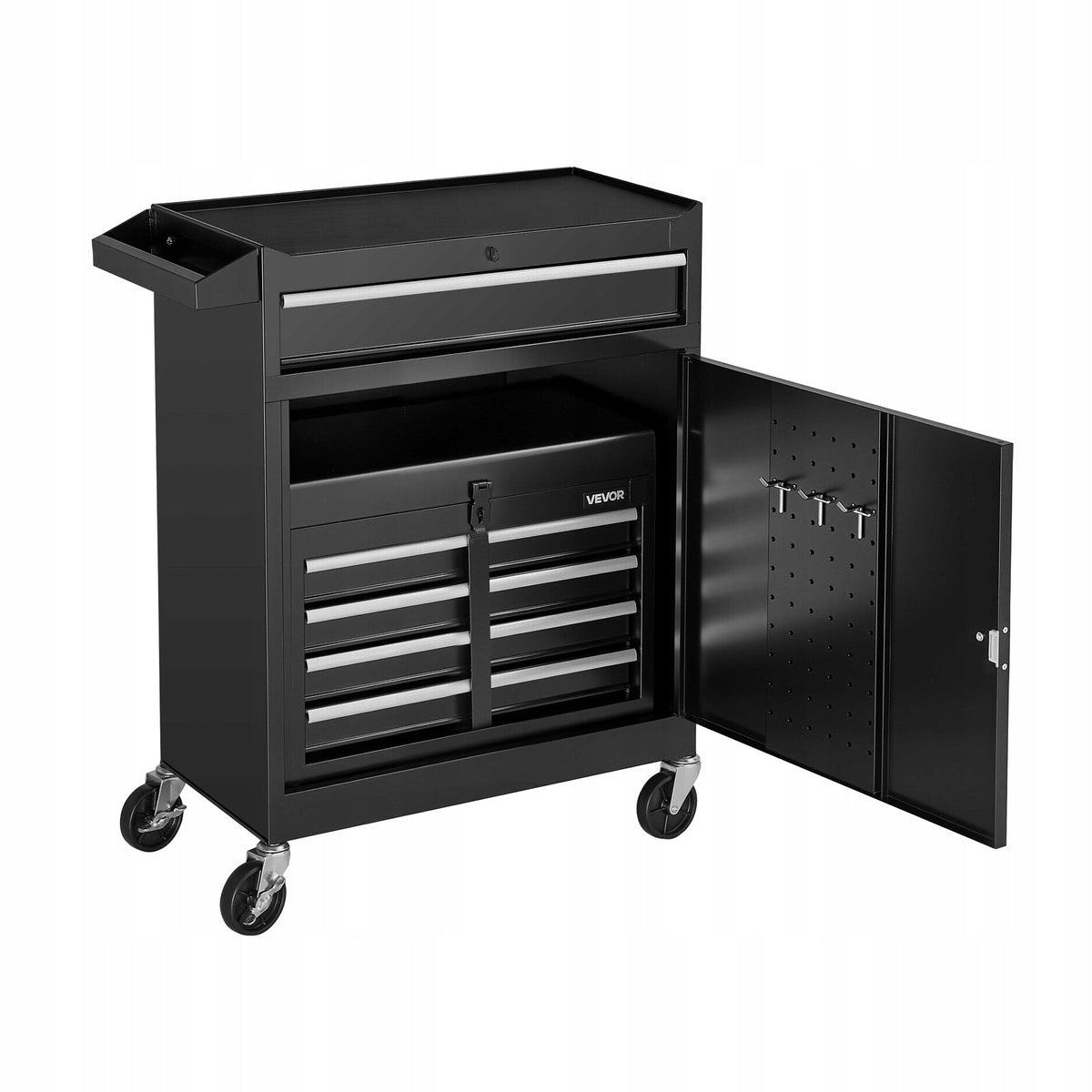 PROFESSIONAL VEVOR 2-IN-1 WORKSHOP TROLLEY WITH 5 DRAWERS AND METAL