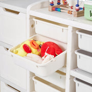 VEVOR 4-TIER ELEPHANT TOY STORAGE SHELF STURDY HDPE ORGANIZER BEIGE GREY