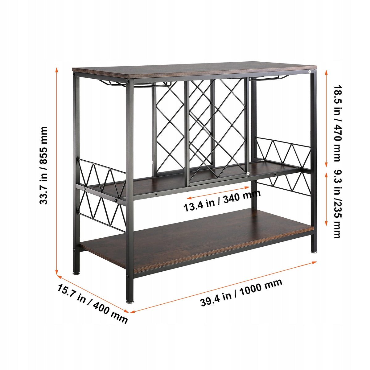 VEVOR 1M INDUSTRIAL BAR CABINET FOR WINE AND GLASSES SOLID STEEL