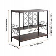 VEVOR 1M INDUSTRIAL BAR CABINET FOR WINE AND GLASSES SOLID STEEL