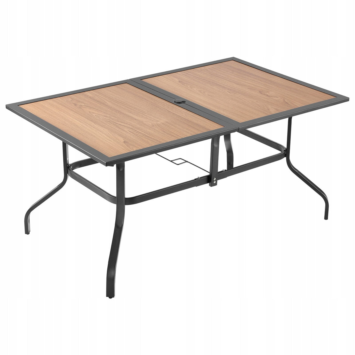VEVOR GARDEN TABLE 150X96X72.5CM STURDY PATIO TABLE WITH PARASOL HOLE