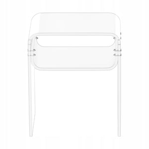 VEVOR ACRYLIC NIGHTSTAND CLEAR 2-TIER STURDY 30X40X50CM