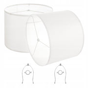 PREMIUM DRUM LAMPSHADE VEVOR 40X40X30 CM 2 LARGE LINEN PVC STEEL FRAME
