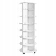 PROFESSIONAL VEVOR ROTATING SHOE RACK 7 TIERS FOR 28 PAIRS OF SHOES WHITE