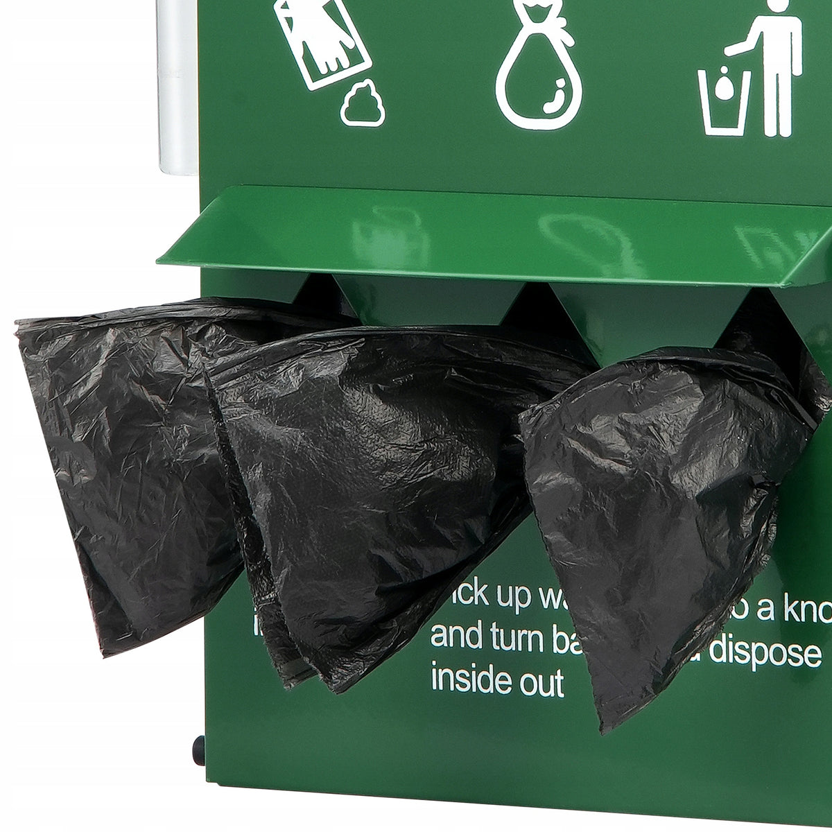 DOG POOP BAG DISPENSER VEVOR LOCKABLE WITH 600 BAGS GREEN