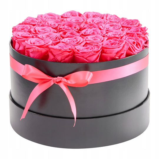 VEVOR GIFT 27 ETERNAL ROSES IN A ROUND BOX PRESERVED BOUQUET