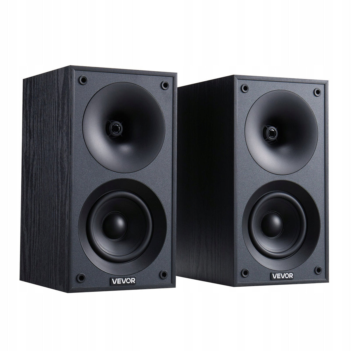 VEVOR PASSIVE BOOKSHELF SPEAKERS PAIR 300W STEREO 70HZ-20KHZ MDF BLACK