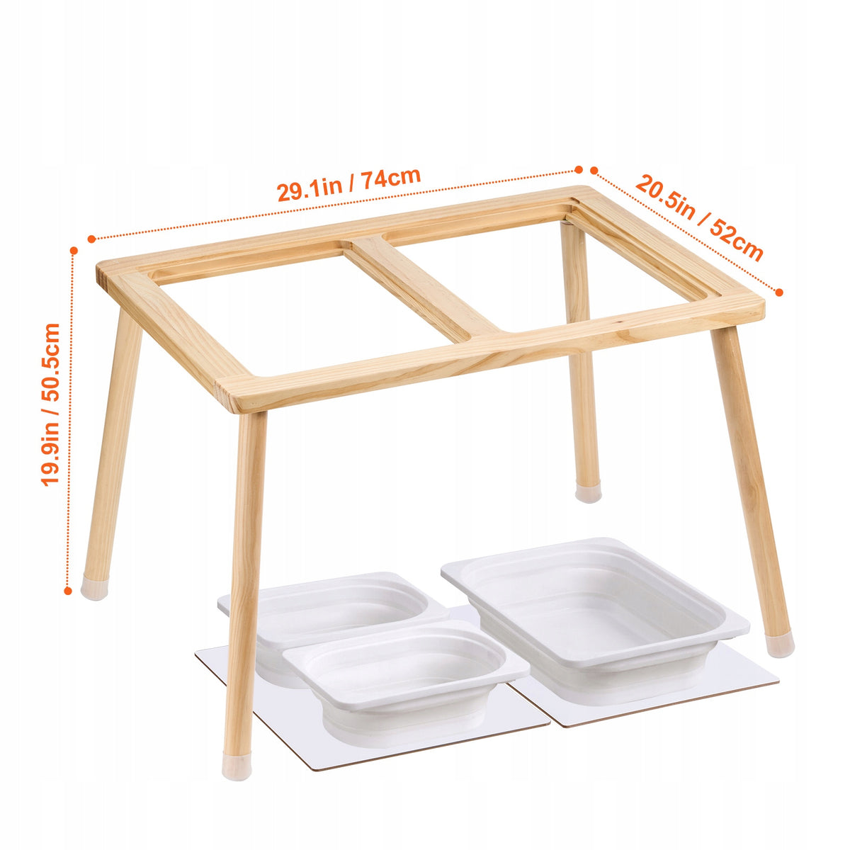 VEVOR PREMIUM SENSORY TABLE FOR TODDLERS WITH 3 FOLDABLE BINS