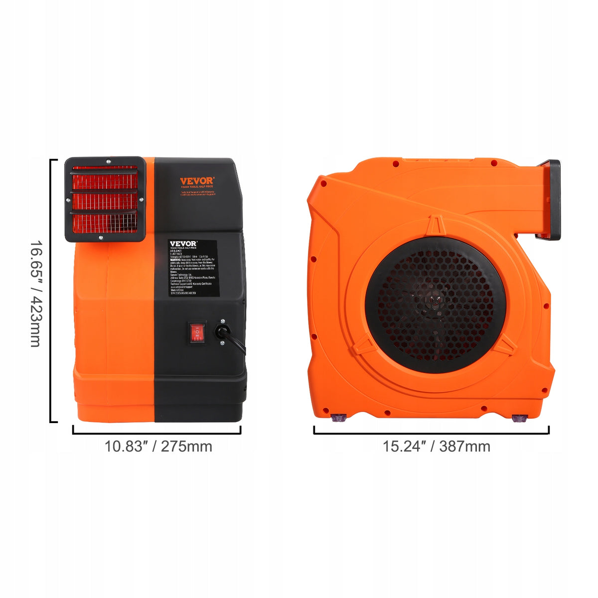 VEVOR 1100W 770 M3/H BLOWER PROFESSIONAL AIR PUMP FOR INFLATABLES