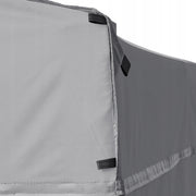 VEVOR GARDEN GAZEBO 304X304 CM 3 HEIGHTS 500D PU SILVER FOLDING
