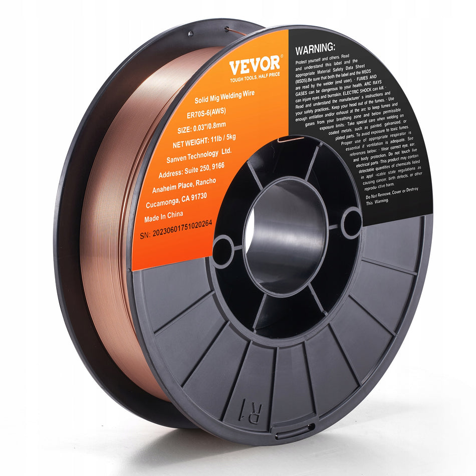 VEVOR PROFESSIONAL MIG WELDING WIRE ER70S-6 0.8MM 5KG SOLID