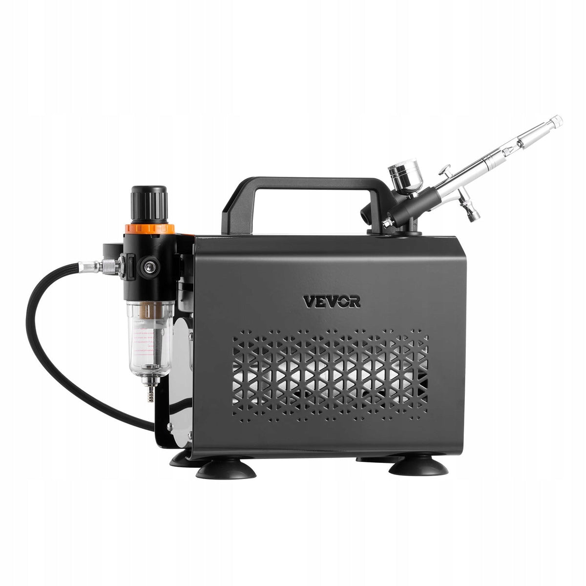 VEVOR 1/6 HP AIRBRUSH KIT WITH COMPRESSOR, 3 NOZZLES, ACRYLIC PAINTS