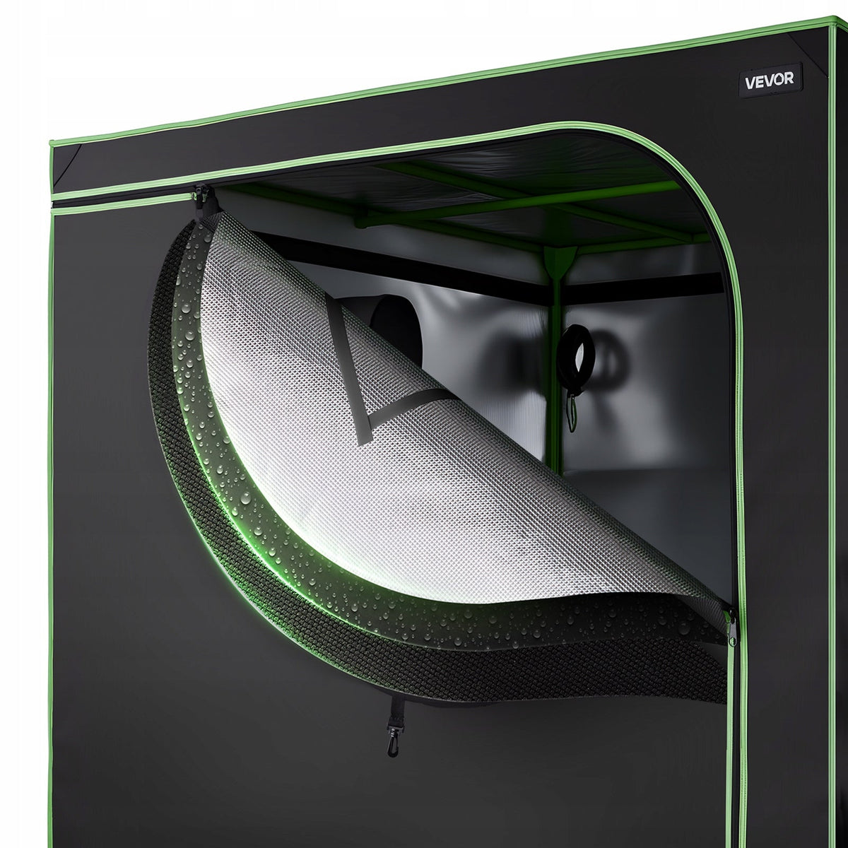 VEVOR 150X150X200 CM PROFESSIONAL REFLECTIVE GROW TENT