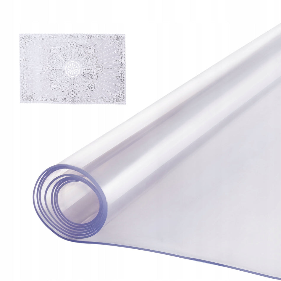 VEVOR PLASTIC TABLE PROTECTOR 24X48 INCHES 2MM CLEAR PVC