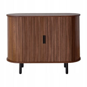 VEVOR KITCHEN CABINET WITH 2 SLIDING DOORS WALNUT BLACK STURDY
