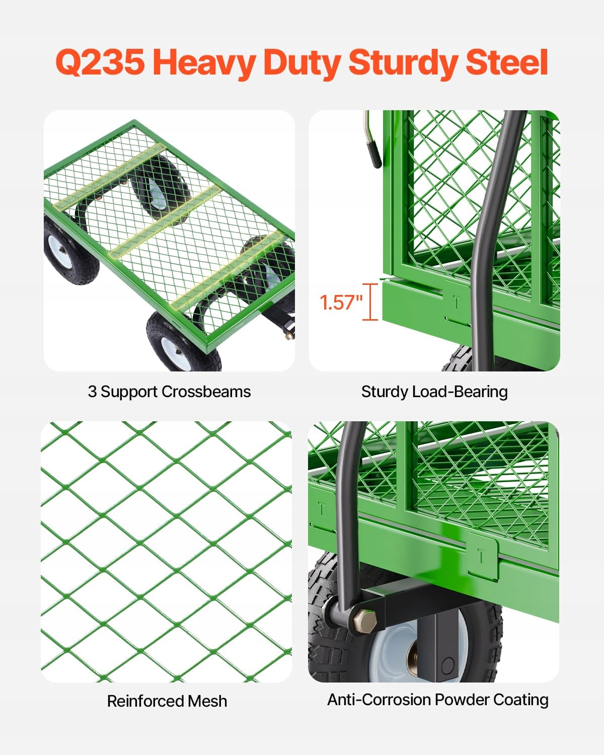 VEVOR PROFESSIONAL 300 KG HAND TRUCK HEAVY-DUTY GARDEN TROLLEY