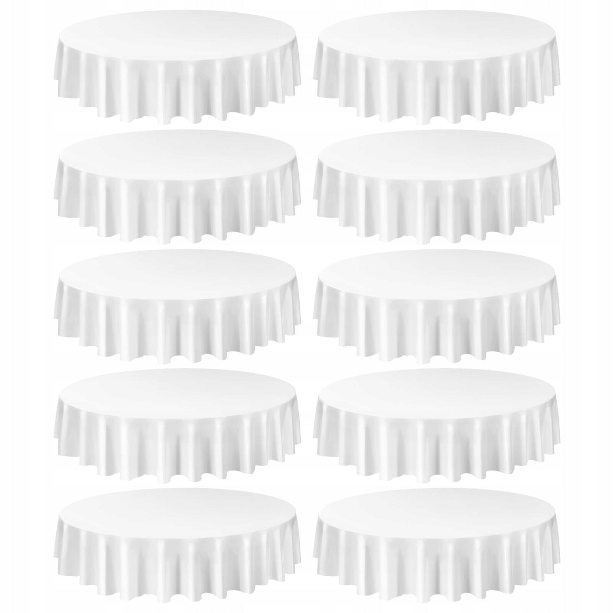 VEVOR 10 PACK ROUND TABLECLOTHS 2286 MM POLYESTER WRINKLE-FREE PREMIUM