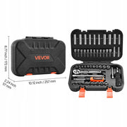 VEVOR SOCKET SET 70 PIECES 6.4 MM DRIVE PREMIUM CASE CR-V