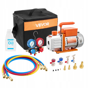 VEVOR VACUUM PUMP WITH MANOMETER 4.5 CFM 127 L/MIN 250W PROFESSIONAL
