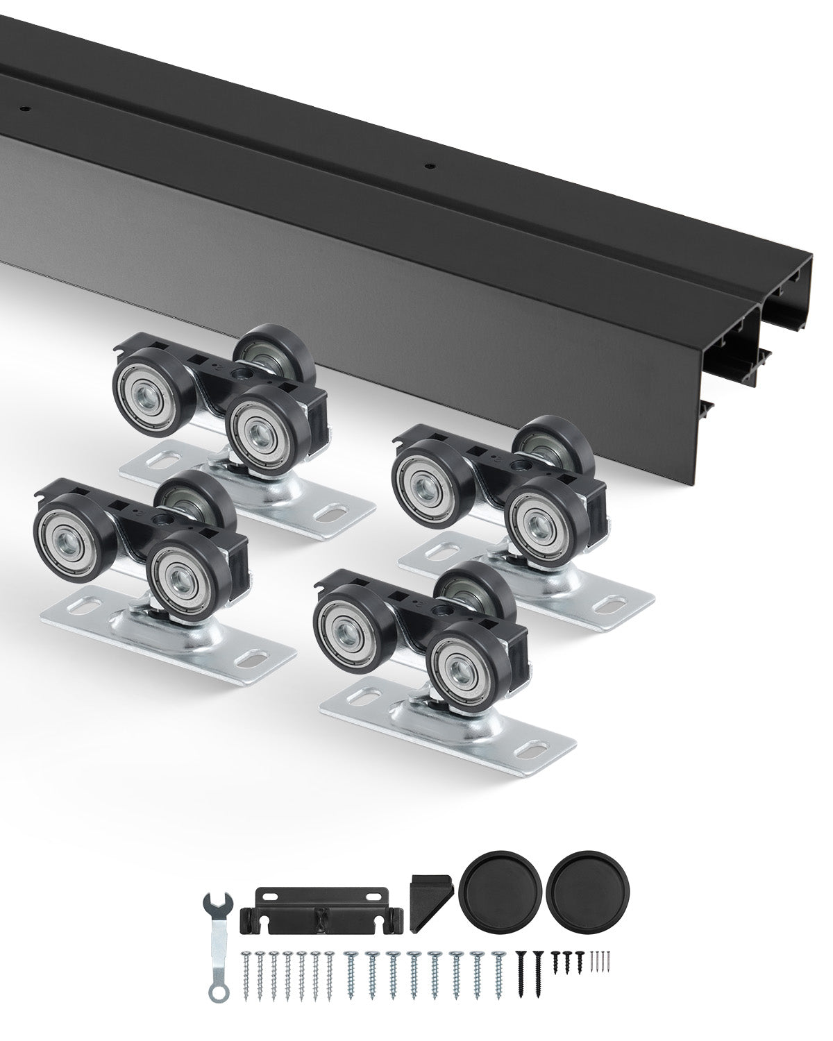 VEVOR Sliding Door Track Kit 1219mm Aluminum Heavy Duty System