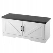 VEVOR SHOE RACK BENCH 1000X355X460 MM WHITE-BLACK SOLID FOR