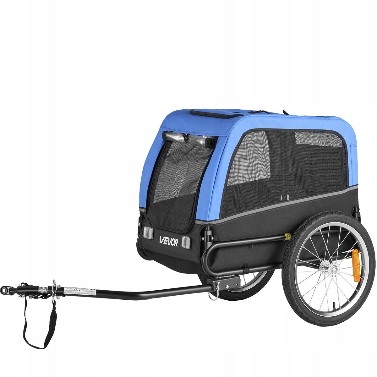VEVOR BICYCLE TRAILER FOR DOGS UP TO 30 KG FOLDABLE STRONG AND LIGHTWEIGHT FRAME