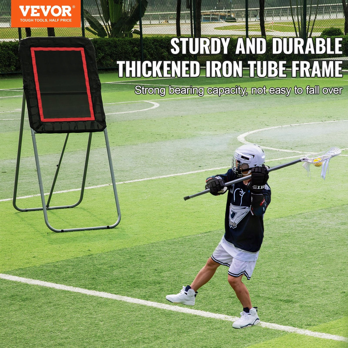 VEVOR FOLDABLE LACROSSE TRAMPOLINE AND TRAINING NET ADJUSTABLE ANGLE