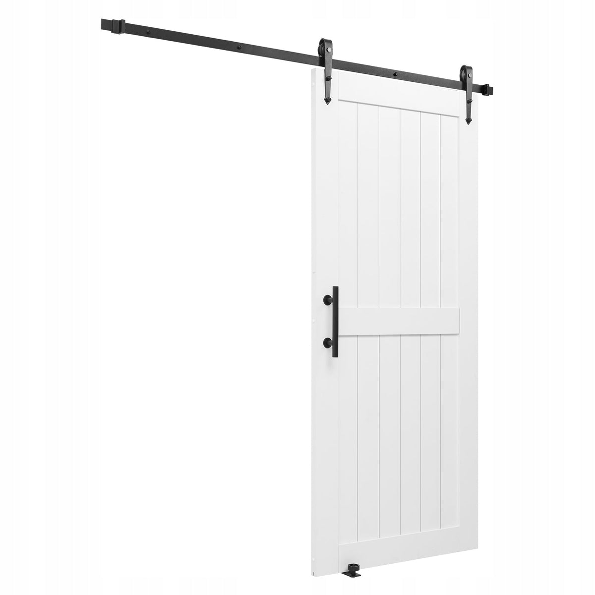 VEVOR 914X2134MM SLIDING DOOR SYSTEM WITH PLANKS STRONG AND EASY INSTALLATION