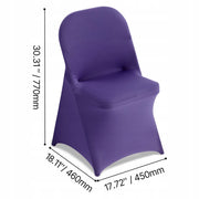 VEVOR CHAIR COVERS 50 PCS STRETCHY PURPLE SPANDEX FOR WEDDINGS