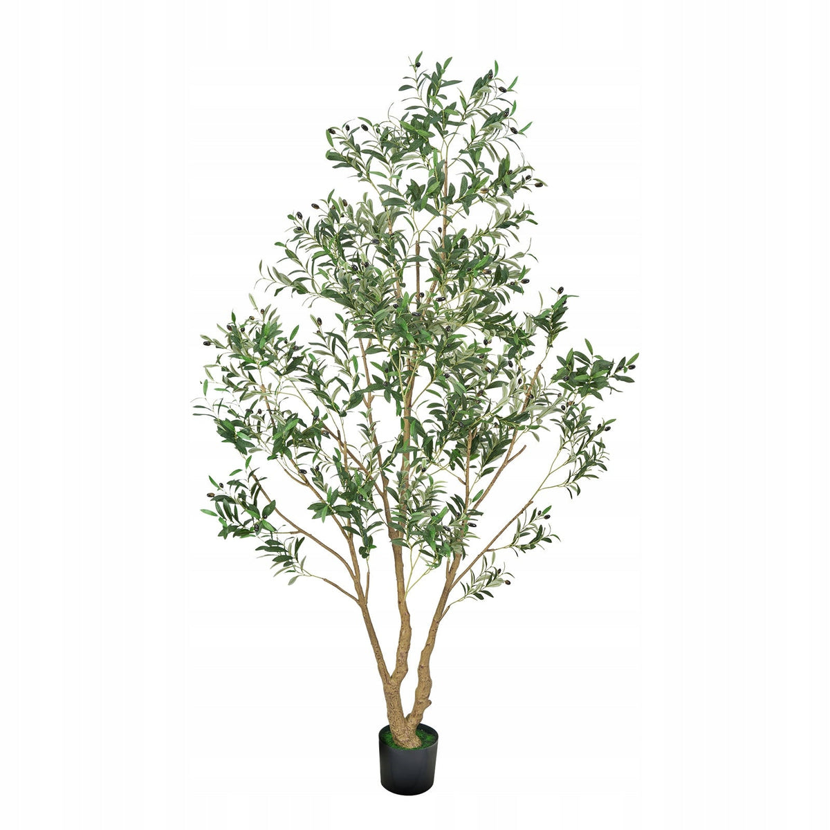 VEVOR ARTIFICIAL OLIVE TREE 240CM WITH BLACK POT REALISTIC LEAVES