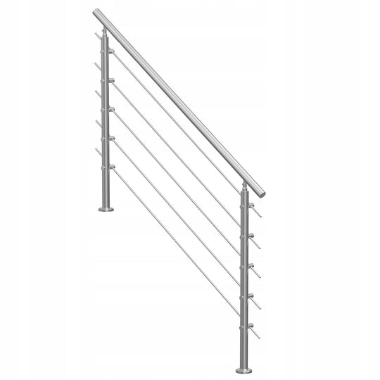 VEVOR OUTDOOR STAIR RAILINGS 150 CM 5 BARS STAINLESS STEEL STRONG