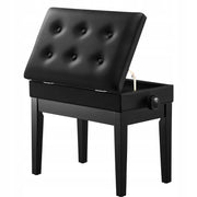VEVOR ADJUSTABLE PIANO BENCH WITH STORAGE AND CUSHION 56X34X49 CM