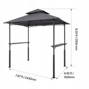 VEVOR GRILL GAZEBO 2430X1500X2500 MM STRONG STEEL OUTDOOR CANOPY