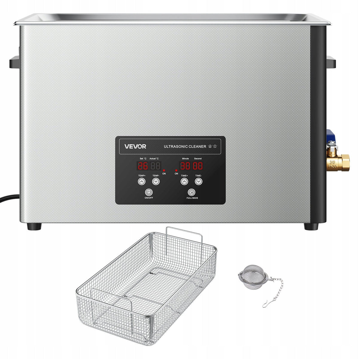 VEVOR 30L PROFESSIONAL ULTRASONIC CLEANER 480W 40KHZ STAINLESS STEEL
