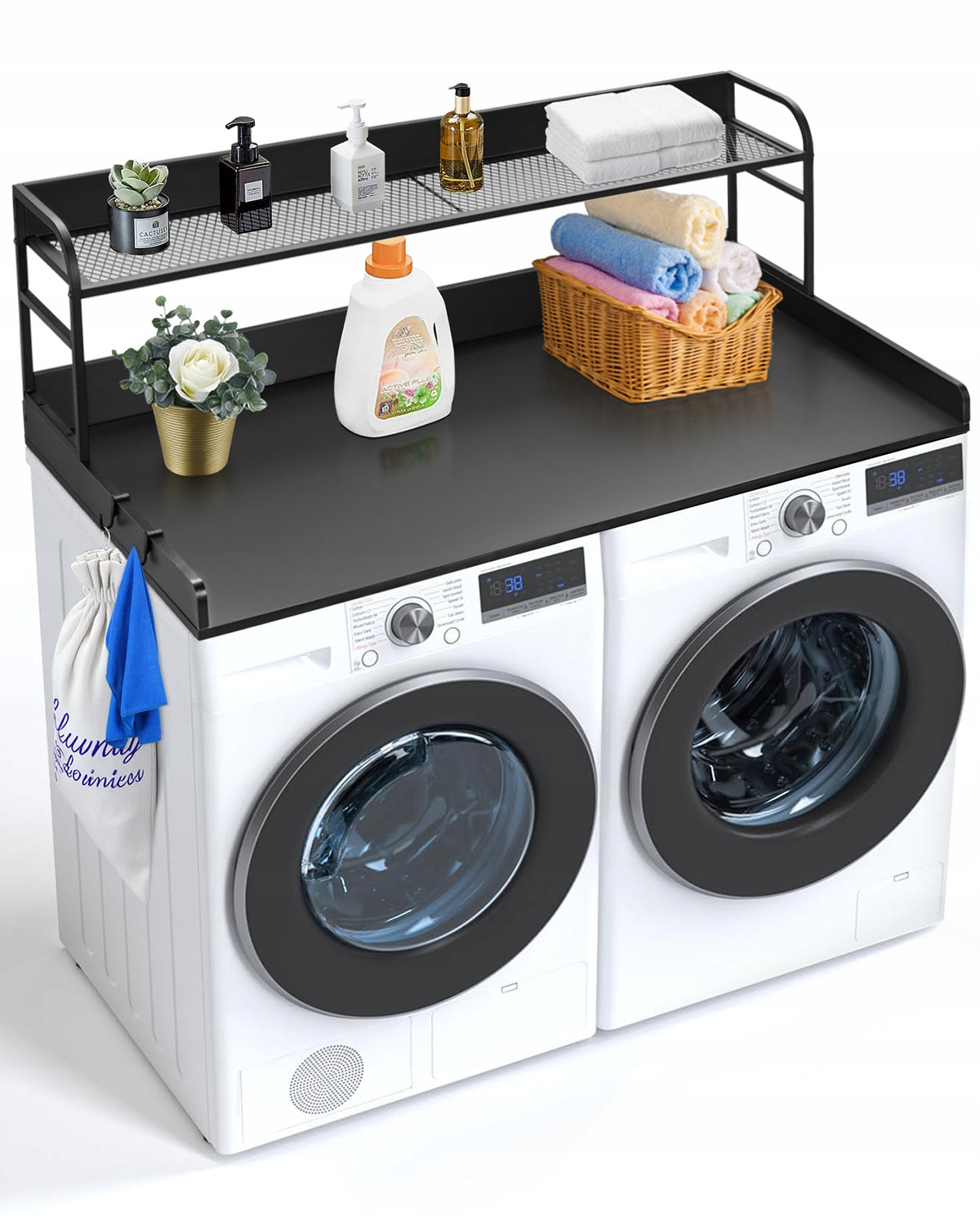 VEVOR Professional Laundry Pedestal with 2-Tier Shelf