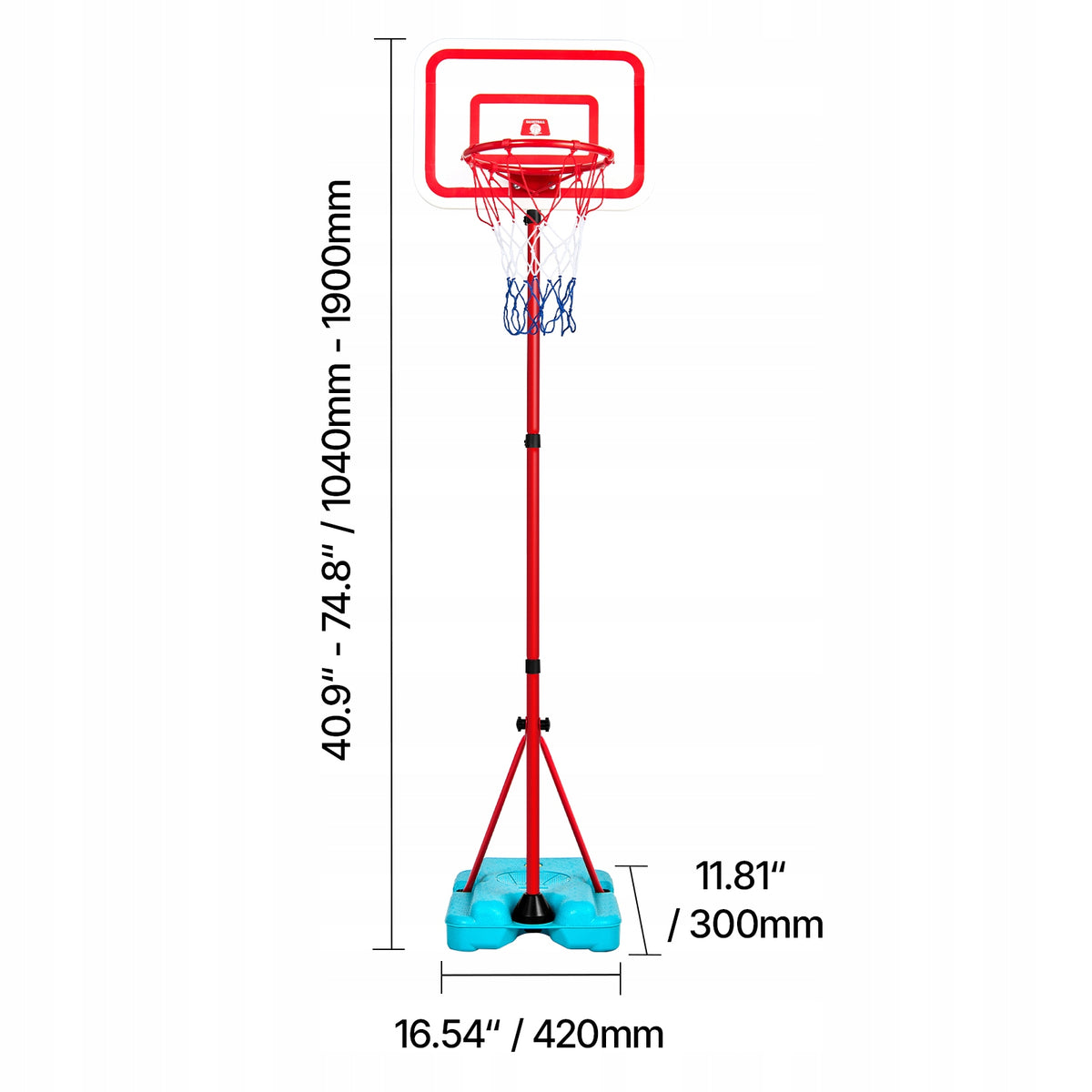 PROFESSIONAL BASKETBALL HOOP FOR KIDS VEVOR ADJUSTABLE PORTABLE
