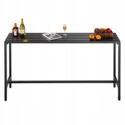 VEVOR BAR TABLE 160X37.5 CM BLACK SOLID TALL BISTRO METAL TABLE