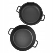 VEVOR CAST IRON 2-IN-1 DUTCH OVEN WITH FRYING PAN LID 4.73L STURDY PRE-SEASONED