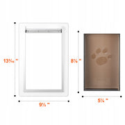 VEVOR DOG DOOR PET FLAP METAL FRAME WITH 3-FLAP LOCK 236MM