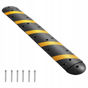 VEVOR 183CM HEAVY DUTY CABLE PROTECTOR RAMP 2-CHANNEL RUBBER CABLE RAMP WEIGHT CAPACITY